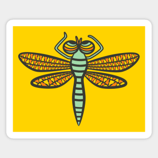 RETRO BUGS DRAGONFLY Cute Friendly Graphic Cartoon Bug - UnBlink Studio by Jackie TaharaRetro Bugs Dragonfly Sticker